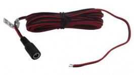 RND 205-01275, DC Connection Cable, 2.1x5.5x9.5mm Socket, Straight, 5m, RND Connect