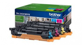 TN243CMYK, Toner Cartridge, 1000 Sheets, Black, Cyan, Magenta, Yellow, Brother