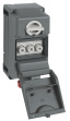 TM 1693 IT TM.. IT, sockets, interlocked socket-outlets, E16 fuse carrier, with base box