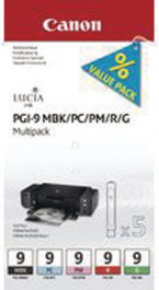 PGI-9MULTI MATT, Ink multipack Black Matt / Photo Cyan / Photo Magenta / Red, CANON