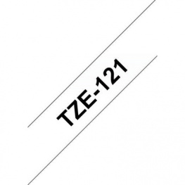 TZE-121, Label tape 9 mm black on transparent, Brother