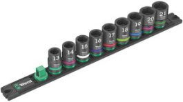 05005490001, Zyklop Socket Set, Hex, 9 Pieces, 1/2", Wera Tools
