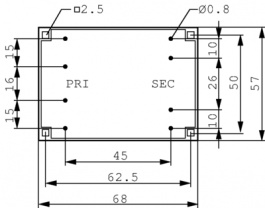 FL 14/15, PCB Transformer 14 VA 2 x 15VAC, BLOCK