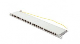 DN-91624S-SL-SH-G, 10GbE High Density Patch Panel, Cat.6a, 24x RJ45, 19", DIGITUS