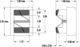 0805F-6R8K-01, Inductor, SMD 6.8 uH 160 mA +-10%, FASTRON