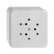 82303.X.61 Sockets for on-wall assembly 80 x 80 x 31 mm 250 VAC 10 A CH - white