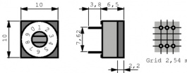 PT65-103, Switch Through Hole THT, Hartmann