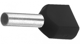 H6.0/23 ZH SW - 9037320000 [100 шт], Twin entry ferrule 6 mm2 black 23 mm pack of 100 pieces, Weidmuller