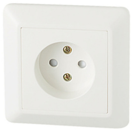 1841406, Safety socket 84 x 84 x 31 mm 250 VAC 16 A DE - white, ELKO