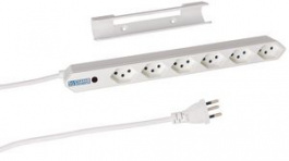 200162216, Outlet Strip 6 Type J (T13) White Type J (T12), Steffen