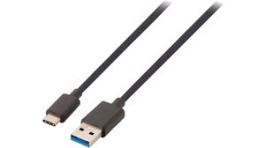 CCGP61600BK10, USB 3.0 Cable USB C Plug - USB A Plug 1m Black, Nedis (HQ)