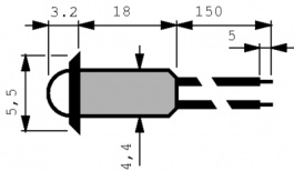 MD-325Y/3, LED Indicator yellow 24...28 VDC, Oshino Lamps