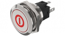82-6151.1A14.B001, Illuminated Pushbutton, Red, 1CO, IP65/IP67, Momentary Function, EAO