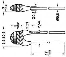 NTCLE100E3689JB0, Thermistor, Vishay