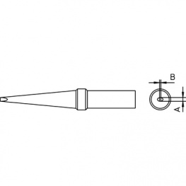 ET-L, Soldering tip Chisel-shaped, long 2.0 mm, Weller