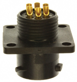 UTS010E6S, Panel Mount Socket with Flange UTS Hi Seal Poles=6 Female Housing size10, Souriau Esterline Sunbank