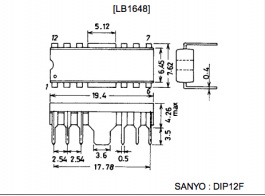 LB1648, Двойной двунаправленный драйвер двигателя, Sanyo