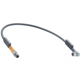 RSMV 3-RKMWV/LED A 3-224/1 M, Connecting cable M8 (90deg) Coupling M8 Plug 1 m, Lumberg Automation (Belden brand)