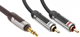 PROA3402, Audio cable 2 m Black, PROFIGOLD