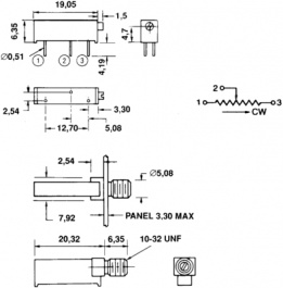 M43P102KB30T601, Trimmer Potentiometer 1 kOhm 750 mW, Vishay Spectrol