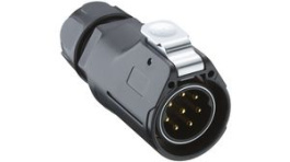 0254 08, Quicklock Size 28 Plug, IP67, Straight, 8 Poles, Lumberg Connect