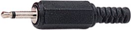 A-1088, Jack plug diam.2.5 mm black 2P, Tsay-E