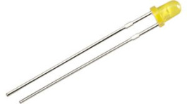 RND 135-00163, LED 3mm Round Yellow 30mcd 590nm, RND Components