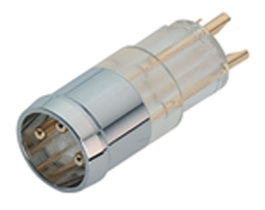 09-3411-40-03, Panel-mount plug, 768 series 4+LED red Pole no. 3+LED rot, Binder