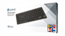 CSKBBT100ND, Multimedia Bluetooth Keyboard SE / NO / FI / DK Bluetooth Da, KONIG