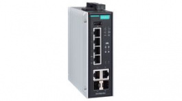 EDS-P506E-4POE-2GTXSFP-T, Industrial Ethernet Switch 6 RJ45/SFP IP40, Moxa