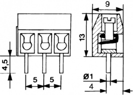CZZ 5/16 NU, Wire-to-board terminal block 0.5...2.5 mm2 solid or stranded 5 mm, 16 poles, WURTH Elektronik