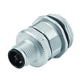 99 0633 500 04, Panel mount plug 4-pole T-coding Poles 4 12 A 60 VDC, Binder