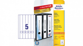 L4758-25, Filing Labels, 30 sheets/150 labels, 38 x 297 mm, White, Zweckform