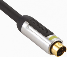 PROV6601, S-video connecting cable S-Video-Plug S-Video-Plug 1.0 m, PROFIGOLD