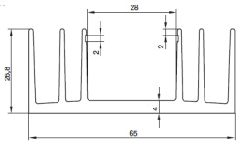 KL-133/75/3/SW, Радиатор: штампованный; ребристый; TO3; черный; L: 75мм; W: 65мм, Seifert electronic