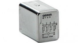 MY4H 24VDC, Реле: электромагнитное; 4PDT; 24ВDC; 5А; промышленное; Серия: MY4, Omron