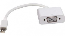 12.03.3125, Mini DisplayPort (m) - VGA (f) Adapter White 100 mm, Roline