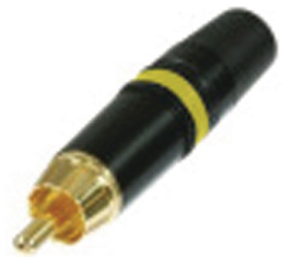 NYS373-4, Cinch cable plug black yellow, Rean