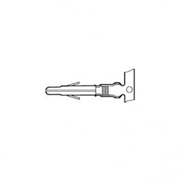 350669-1, Ground pin, 20 AWG-14 AWG, Pre-Tin, TE Connectivity