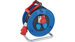 1237988501, Extension Cable Reel IP44 Rubber 30m 3x CEE/Type K - CEE, Brennenstuhl