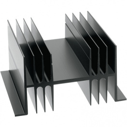SK 02/100/SA, Heat sink 100 mm 1.1 K/W black anodised, Fischer Elektronik