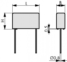 PME295RB4250MR30, Y capacitor 2.5 nF 440 VAC, Kemet
