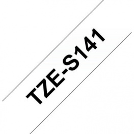 TZE-S141, Label Tape 18 mm Black on Transparent 8 m, Brother