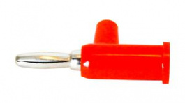 BU-P1825-2, Вилка; "банан" 4мм; 15А; 5кВDC; красный; Покрытие: никелированные, MUELLER
