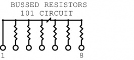 4606X-101-681LF, Resistor network SIL 680 Ohm +- 2 %, Bourns