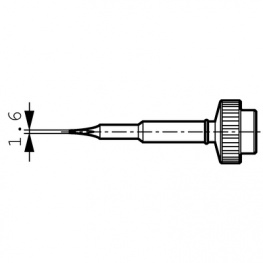 612ADLF, Soldering tip Chisel shaped 1.6 mm, Ersa