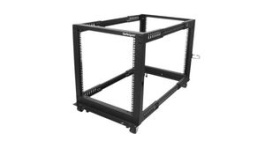 4POSTRACK12U, 12U Server Rack With Steel 4-Post Frame in Black, StarTech.com