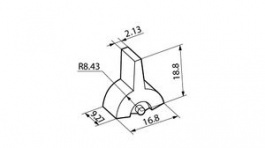 AT4149A, Wide Paddle 9.27 mm 16.8 mm 18.8 mm, NKK Switches (NIKKAI, Nihon)