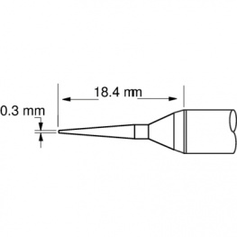 SFV-CNL03AR, Soldering Tip Conical / Narrow / Long Reach 390 °C, Metcal