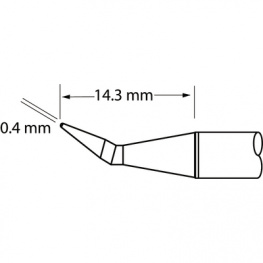 PTTC-701B, Soldering tip Conical, bent, pair, Metcal